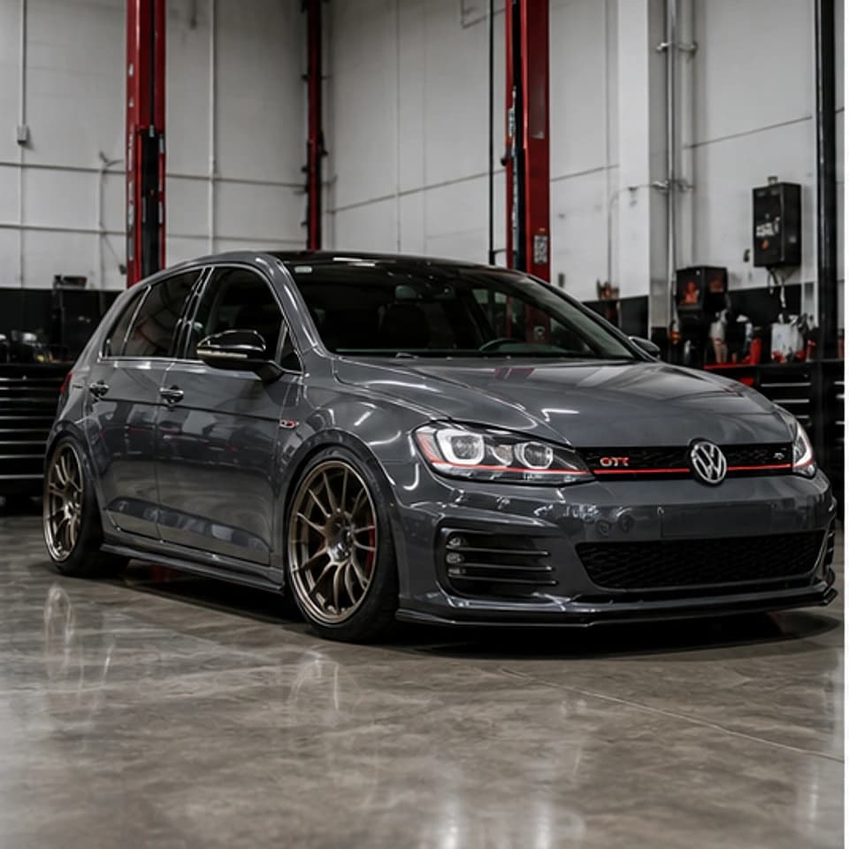VOLKSWAGEN GOLF GTI completed lowered car build